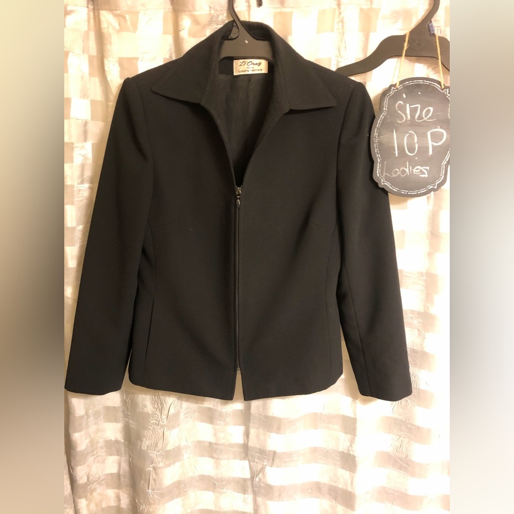Elegant Navy Women's Blazer -10 petite